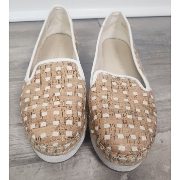 Sondra Roberts Women's Sz. 7 Ellie Cork Metallic Weaved Espadrille Loafers - Picture 3 of 10